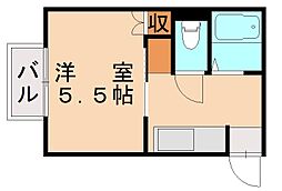 コーポBe-1 1Kの間取図画像