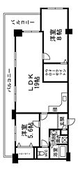 新栄グリーンハイツ 2LDKの間取図画像