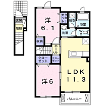 山口県山陽小野田市大字西高泊160-3（賃貸アパート2LDK・2階・57.07㎡） その2