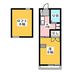 ダイアナ上石神井 1Kの間取図画像