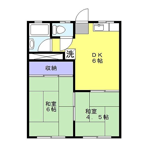 グリーンコーポ(西狭山ケ丘) ｜埼玉県所沢市西狭山ケ丘1丁目(賃貸アパート2DK・2階・35.00㎡)の写真 その2