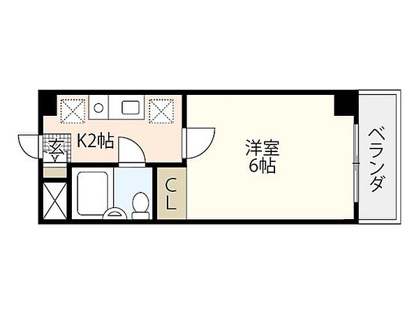 SanctuaryI ｜広島県広島市西区草津浜町(賃貸マンション1K・7階・18.18㎡)の写真 その2