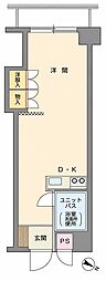 三幸第2マンション ワンルームの間取図画像