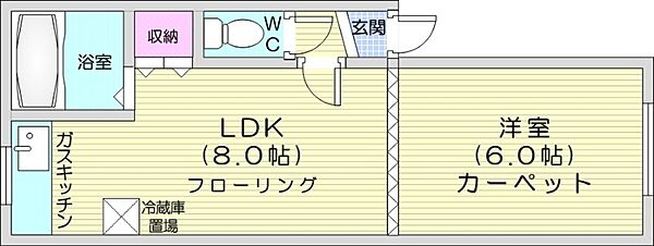 アンカー202 ｜北海道札幌市北区北二十条西2丁目(賃貸マンション1LDK・2階・26.40㎡)の写真 その2