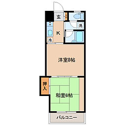 レインボープログレス千葉 2Kの間取図画像