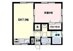 水野荘 2階1DKの間取り