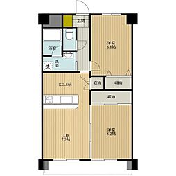 アクティー高松 2LDKの間取図画像
