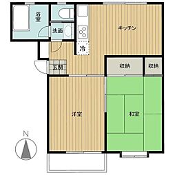 アバンティ 2DKの間取図画像