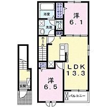 フェニックスC 203 ｜ 茨城県稲敷郡阿見町鈴木（賃貸アパート2LDK・2階・59.55㎡） その2