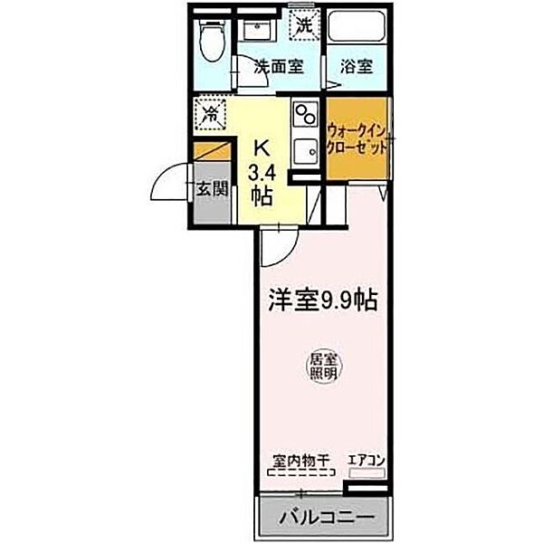 グランセレスタＡ 301｜茨城県土浦市桜町1丁目(賃貸アパート1K・3階・34.18㎡)の写真 その6