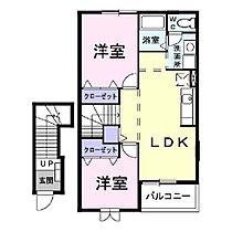 アヴェニューフォンテーヌ　Ｃ  ｜ 茨城県かすみがうら市稲吉東（賃貸アパート2LDK・2階・51.67㎡） その2