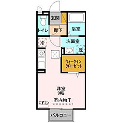 フォレストサイト ワンルームの間取図画像