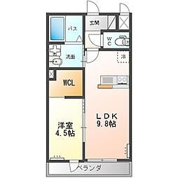 infield D 1LDKの間取図画像