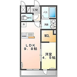 Solaris (ソラリス) 1LDKの間取図画像