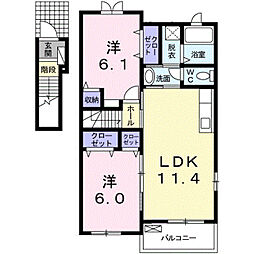 サクラ 2LDKの間取図画像