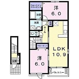 ラ・メゾン・リアンジュ1 2LDKの間取図画像