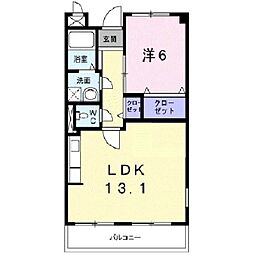 レザン 1LDKの間取図画像