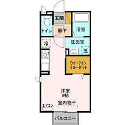 フォレストサイト ワンルームの間取図画像