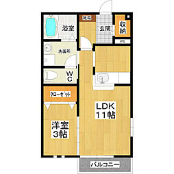 シャンスパレス・Z 1LDKの間取図画像