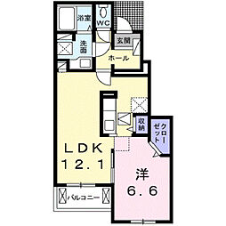マーベラスA 1LDKの間取図画像