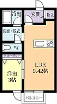 クラージュＢ 0108 ｜ 茨城県石岡市石岡（賃貸アパート1LDK・1階・31.05㎡） その2