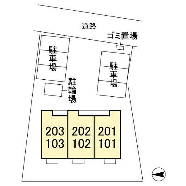 ラ・ルーチェ 102｜茨城県つくば市松野木(賃貸アパート1LDK・1階・31.31㎡)の写真 その3