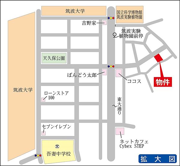 ドルフ天久保 0101｜茨城県つくば市天久保2丁目(賃貸アパート1K・1階・26.86㎡)の写真 その3