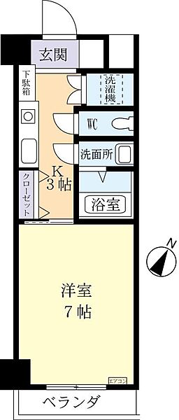 モティーフ・ワン 0204｜茨城県つくば市春日2丁目(賃貸マンション1K・2階・23.80㎡)の写真 その2