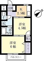 サクラハイムＡ 0205 ｜ 茨城県土浦市田中1丁目（賃貸アパート2K・2階・33.12㎡） その2