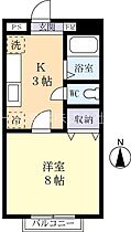 メゾンデ・モア 0206 ｜ 茨城県稲敷郡阿見町中央1丁目（賃貸アパート1DK・2階・26.49㎡） その2