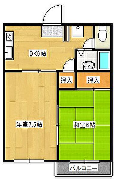 サニーハイツわし崎A 201｜長崎県諫早市鷲崎町(賃貸アパート2DK・2階・40.00㎡)の写真 その2