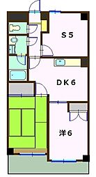 ビューレタン綱島 2SDKの間取図画像