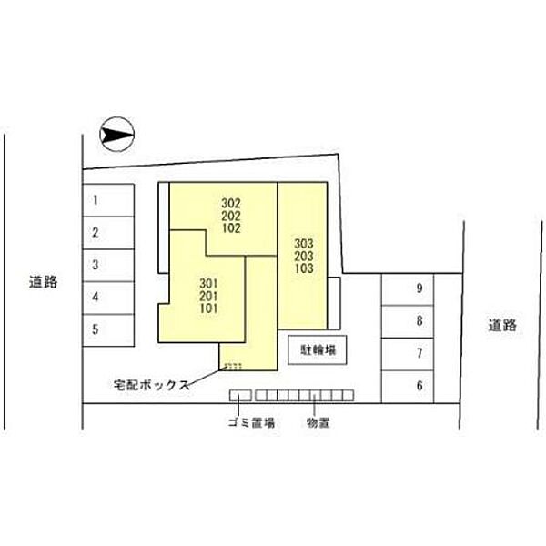 ルミナス清水町 301｜富山県富山市清水町2丁目(賃貸アパート1LDK・3階・42.89㎡)の写真 その3