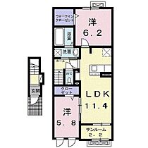 ラパン町村II 203 ｜ 富山県富山市町村（賃貸アパート2LDK・2階・61.88㎡） その2