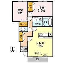 GARDEN HOUSE SHIMOAKAE D102 ｜ 富山県富山市下赤江町2丁目（賃貸アパート2LDK・1階・64.48㎡） その2