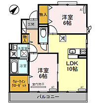 アンシャンテ21 201 ｜ 富山県富山市松若町（賃貸アパート2LDK・2階・53.62㎡） その2