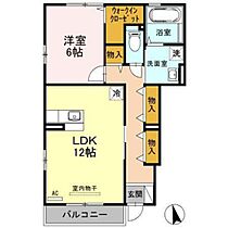 アンベルジュ 101 ｜ 富山県富山市一本木（賃貸アパート1LDK・1階・50.68㎡） その2