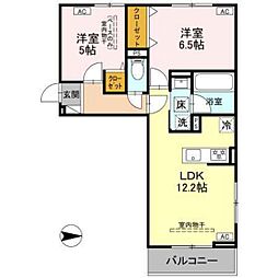 9Colors 2LDKの間取図画像