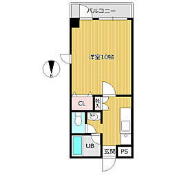 キャンパスハウス 1Kの間取図画像