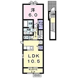 フォンテーネ 1LDKの間取図画像