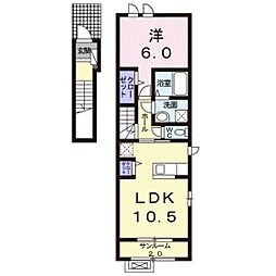 フォンテーネ 1LDKの間取図画像