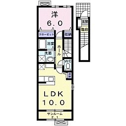 プレシャス手屋 1LDKの間取図画像