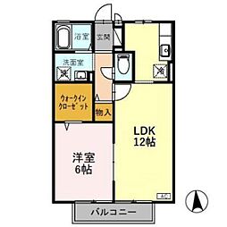 グランメイゾン 1LDKの間取図画像