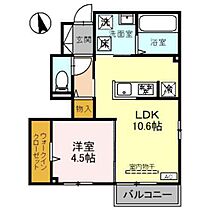 D-room　MK 101 ｜ 富山県高岡市下伏間江（賃貸アパート1LDK・1階・40.53㎡） その1