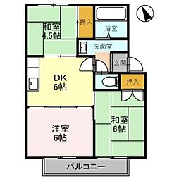 セジュールすばる 3DKの間取図画像