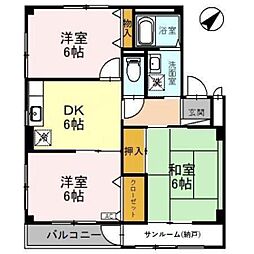 アネックス 3DKの間取図画像