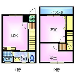 メゾン昴 2LDKの間取図画像