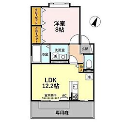セジュールあわら 1LDKの間取図画像