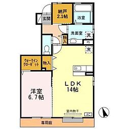 D-roomアイ 1LDKの間取図画像