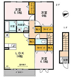 D-roomアネシス 3LDKの間取図画像